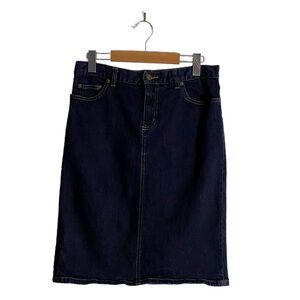 Lauren Ralph Lauren Women's Dark Wash Mini Denim Pencil Skirt